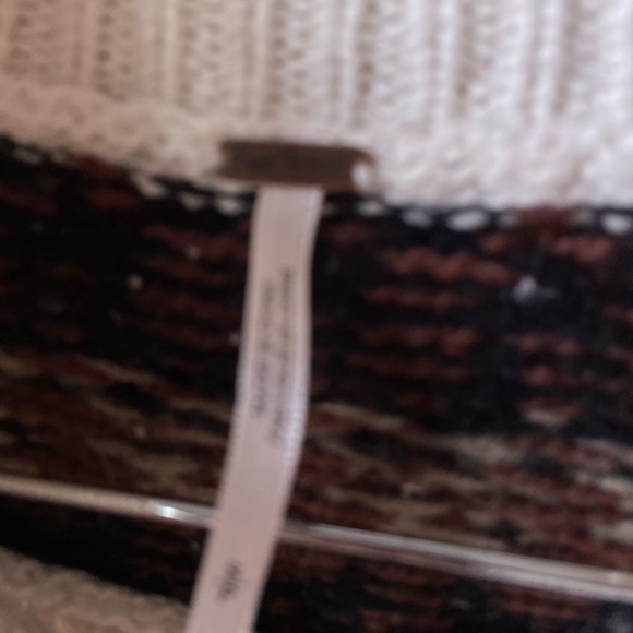 Free People Scotland Sweater Mini Dress Cream Brown S - Picture 6 of 11